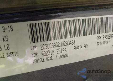 2018 Chrysler 300 Touring from USA, damaged, VIN 2C3CCAAG2JH283461